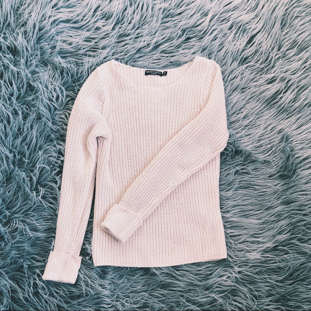 Pink / nude chunky sweater